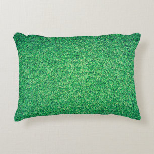 Field grass green lawn texture accent pillow