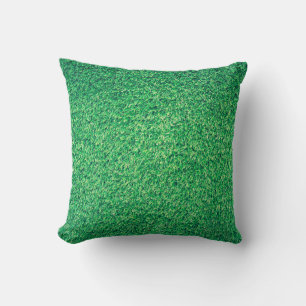 Field grass green lawn texture throw pillow
