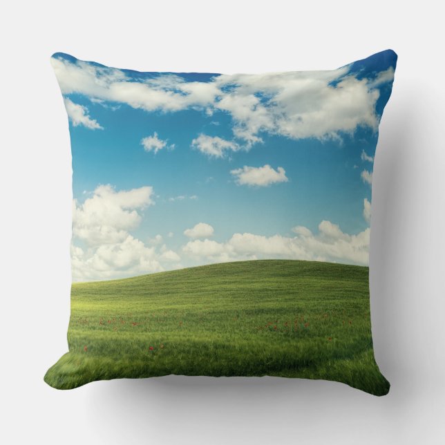 Field Grass Nature   Throw Pillow (Front)