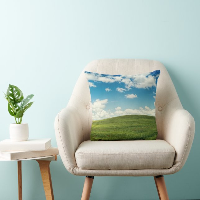 Field Grass Nature Throw Pillow (Chair)