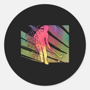 Field Hockey _20 Classic Round Sticker