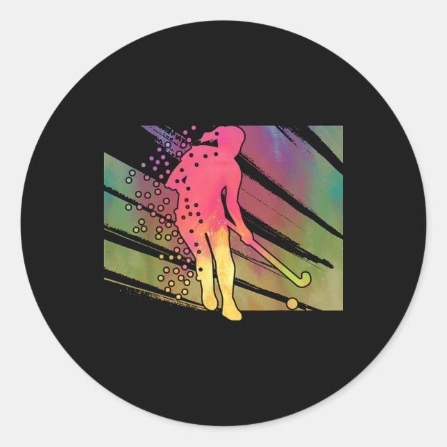 Field Hockey _20  Classic Round Sticker (Front)