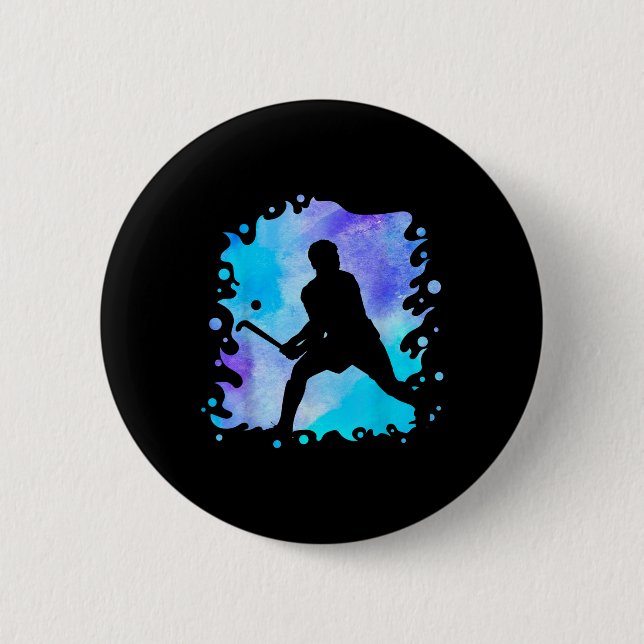 Field Hockey _22  2 Inch Round Button (Front)