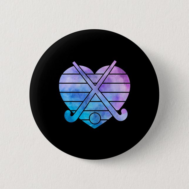 Field Hockey  2 Inch Round Button (Front)