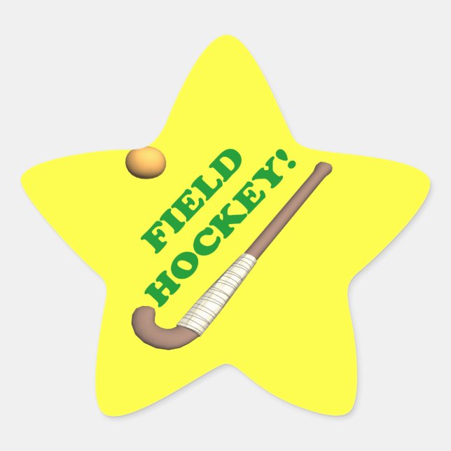 Field Hockey 2 Star Sticker (Front)