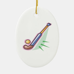 Field Hockey 3 Ceramic Ornament
