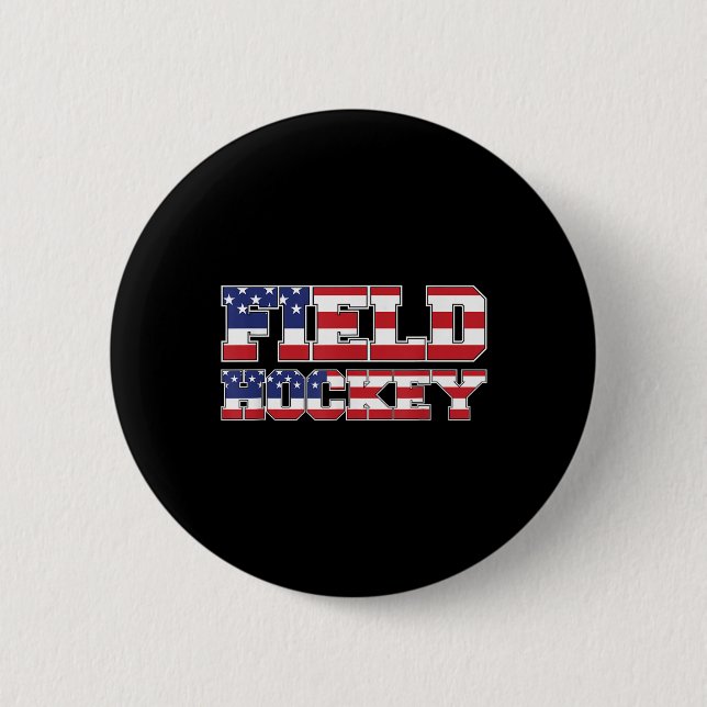 Field Hockey _9  2 Inch Round Button (Front)