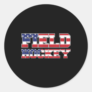 Field Hockey _9 Classic Round Sticker