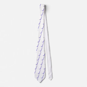 Field Hockey blue stick Tie