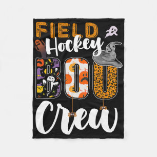 Field Hockey Boo Crew Halloween Matching Player  Fleece Blanket