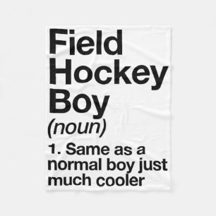 Field Hockey Boy Definition Funny Sports Fleece Blanket