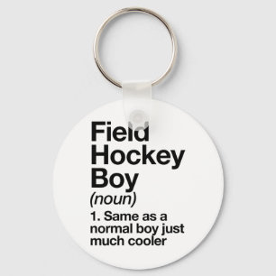 Field Hockey Boy Definition Funny Sports  Keychain