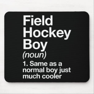 Field Hockey Boy Definition Funny Sports Mouse Pad