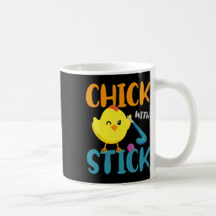 Field Hockey Chicken Chick With Stick Coffee Mug