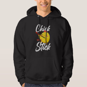 Field Hockey Chicken Chick With Stick Hoodie