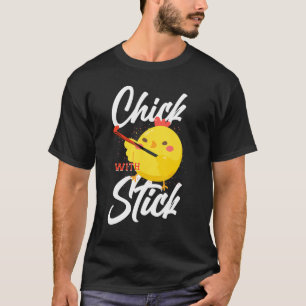 Field Hockey Chicken Chick With Stick T-Shirt