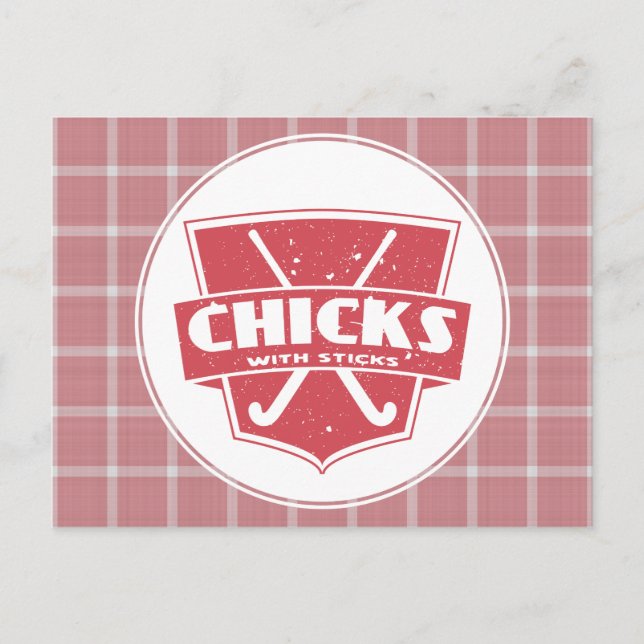 Field Hockey Chicks With Sticks Post Card (Front)
