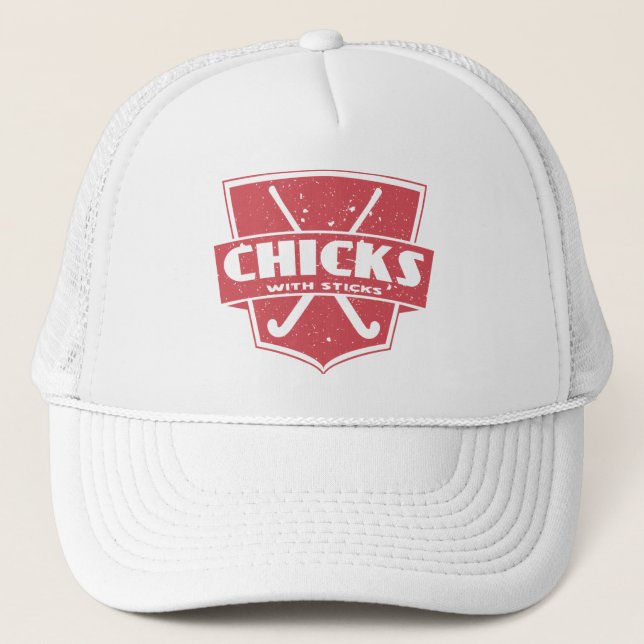 Field Hockey Chicks With Sticks Trucker Hat (Front)