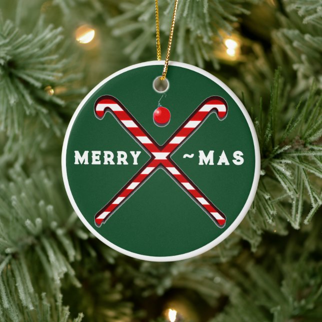 Field Hockey Christmas Collectable Ceramic Ornament (Tree)
