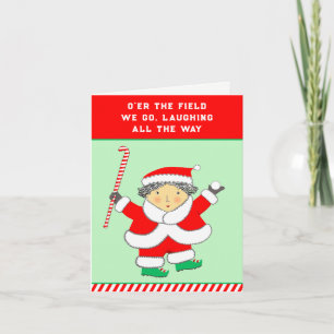 Field Hockey Christmas Holiday Card