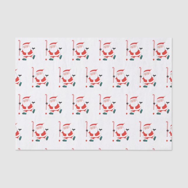 Field Hockey Christmas Tissue Paper (Front)