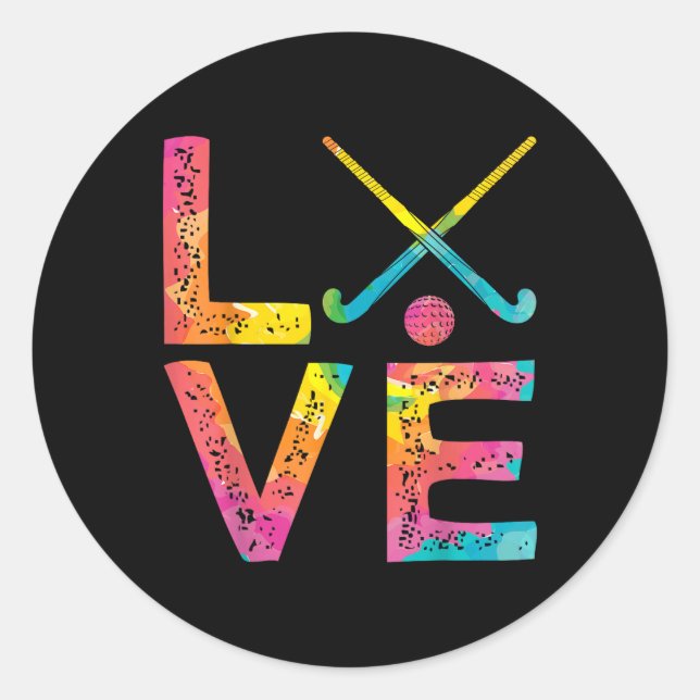 Field Hockey  Classic Round Sticker (Front)