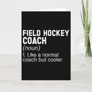 Field Hockey Coach Definition Field Hockey Coach  Card