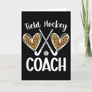 Field Hockey Coach Hearts Field Hockey Coach  Card