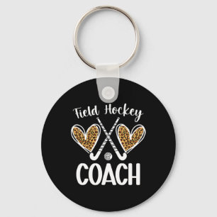Field Hockey Coach Hearts Field Hockey Coach Keychain