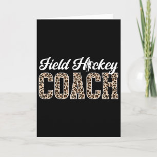 Field Hockey Coach Leopard Field Hockey Coach Card