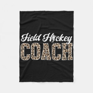 Field Hockey Coach Leopard Field Hockey Coach Fleece Blanket