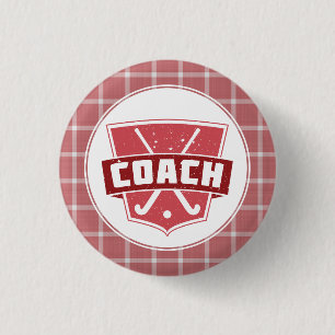 Field Hockey Coach Pin Badge