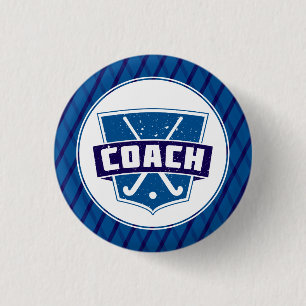 Field Hockey Coach Pin Badge