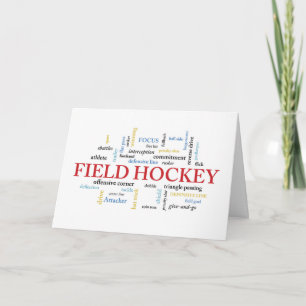 Field Hockey Coach Thank You in Words Card