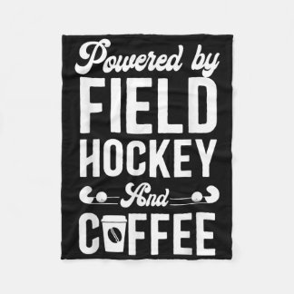 Field Hockey Coffee Powered By Field Hockey And Co Fleece Blanket