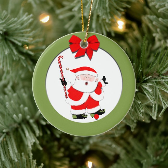 Field Hockey Collectible Ceramic Ornament (Tree)