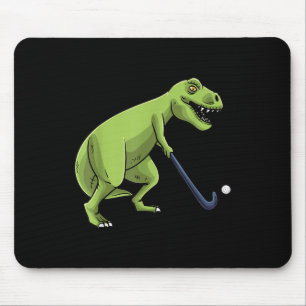 Field Hockey Dinosaur T-rex Player Men Women Teens Mouse Pad