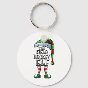 Field Hockey Elf Shirt Matching Family Hockey Chri Keychain