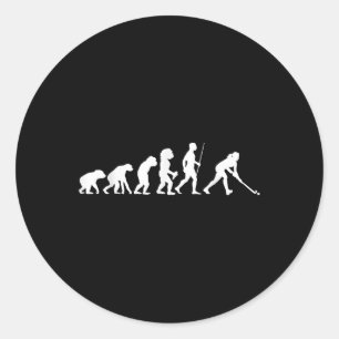 Field Hockey Evolution Gift Field Hockey Player Gi Classic Round Sticker