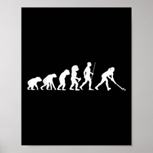 Field Hockey Evolution Gift Field Hockey Player Gi Poster