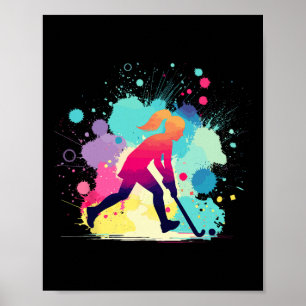 Field Hockey, Field Hockey Graphic, For Girls And Poster