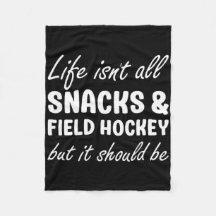 Field Hockey For Women Or Men Field Hockey Player Fleece Blanket
