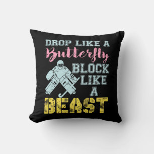 Field Hockey Goalie Block Like a Beast Throw Pillow