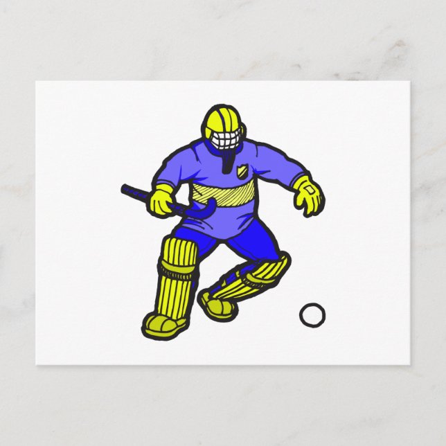 Field Hockey goalie Postcard (Front)
