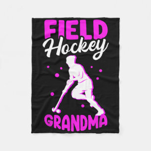 Field Hockey Grandma Player Field Hockey Fleece Blanket