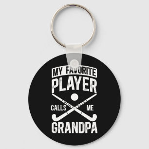 Field Hockey Grandpa Proud Field Hockey Player Gra Keychain