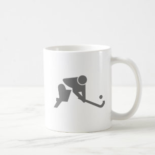Field Hockey grey silhouette Coffee Mug