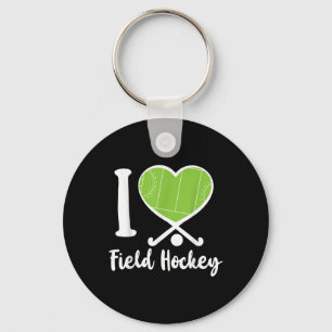 Field Hockey Heart I Love Field Hockey Keychain