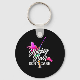 Field Hockey Hockey Hair Don't Care _1 Keychain