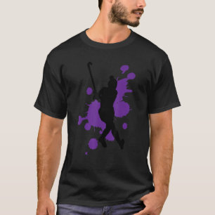Field hockey hockey player colour splash design T-Shirt